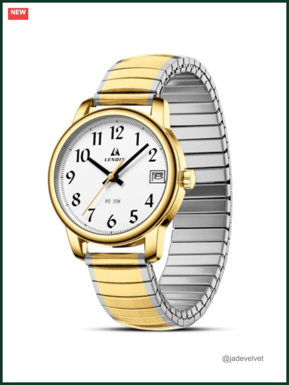 Ladies Easy Read Quartz Watch Stainless Steel Expansion Band